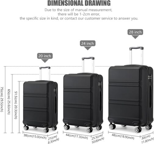 KONO Trolley Suitcase, Travel Suitcase – Bild 9