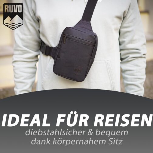 RUVO® Sling Bag Men & Women I Durable and Stylish Cross Bag I Chest Bag for Men and Women for Travel, Outdoor & Leisure – Bild 4