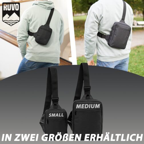 RUVO® Sling Bag Men & Women I Durable and Stylish Cross Bag I Chest Bag for Men and Women for Travel, Outdoor & Leisure – Bild 7