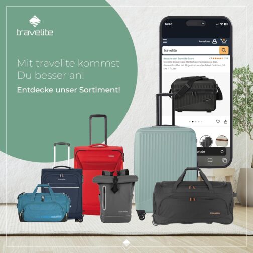 Travelite Kick-off trolley, rosé, 68 cm (Trolley M) – Bild 7
