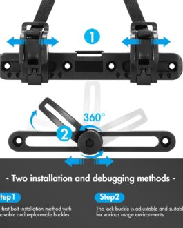 Wowlela Bicycle Side Bag Buckle, 360° Adjustable Bicycle Bag Attachment Pannier Rack Accessories, Practical Bicycle Pannier Rack