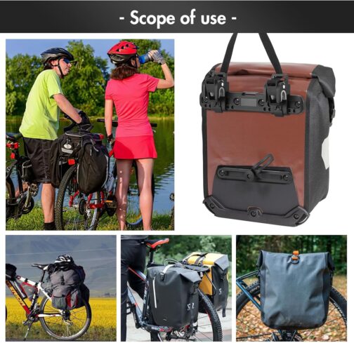 Wowlela Bicycle Side Bag Buckle, 360° Adjustable Bicycle Bag Attachment Pannier Rack Accessories, Practical Bicycle Pannier Rack – Bild 7