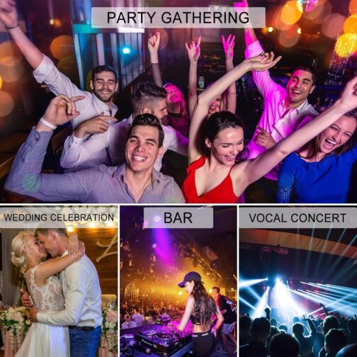 Multicolour Strobe with Remote Control Disco Light, 108 LED Stroboscopes Music Controlled Disco Flash Light for Room, Disco Light, Party Disco Strobe Light, Strobe Flash, Flash Projector Light Effects – Bild 6