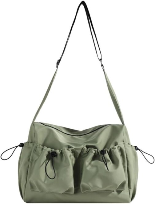 iCozzier Canvas Damen Handtasche, Hobo Schultertasche, Große Umhängetasche für Reisen und Arbeit