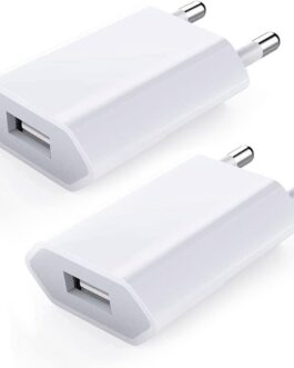 USB Charger 2-Pack USB Power Supply Charging Plug 5V-1A Universal Plug Adapter Socket Power Adapter Power Plug Charging Plug Compatible with iPhone 12/13/11/X/8/7, Samsung Galaxy, Huawei, Mobile Phone