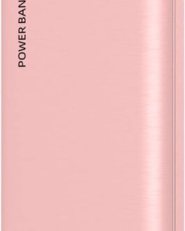 Power Bank 10000 mAh Mobile Phone Portable Charger External Battery Pack with 2 USB 2.4A Outputs and USB C Input Compatible with Huawei iPhone 12 11 X iPad Samsung S20 Android Tablet (Pink, Large)