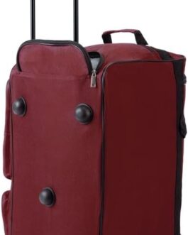 Deuba Travel Bag, XXL Trolley Function Sports Bag, Travel Trolley Luggage Bag, Navy Blue, Sizes 85–160 Litres, XL XXL, Choice of Colours, red