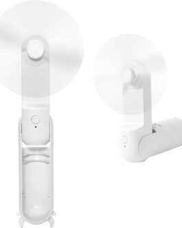 JOPHEK Handheld Fan Battery Operated Small Handheld Fan Mini Fan Battery Fan Rechargeable 2000 mAh (White)