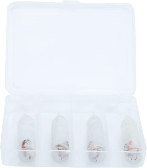 Pack of 4 LED Bait Light Underwater Fishing Light with Flash Function Waterproof Fish Locker Light for Night Fishing in Freshwater and Saltwater Includes Storage Box – Bild 5