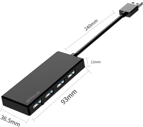 ANYPLUS USB Hub 3.0, 4 Port USB Hubs, Portable USB Splitter Mini USB Splitter for Desktop, Laptop, Xbox, Flash Drive, HDD, Console, Printer, PC, Keyboards, HP, Dell – Bild 5