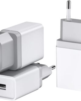 12 W USB Plug, Pack of 3, 2.4 A/5 V USB Charger, USB Power Supply, USB Plug, USB Power Plug, USB Aadapter, USB Socket Compatible with iPhone Galaxy, Xiaomi, Pixel, Huawei USB Charger