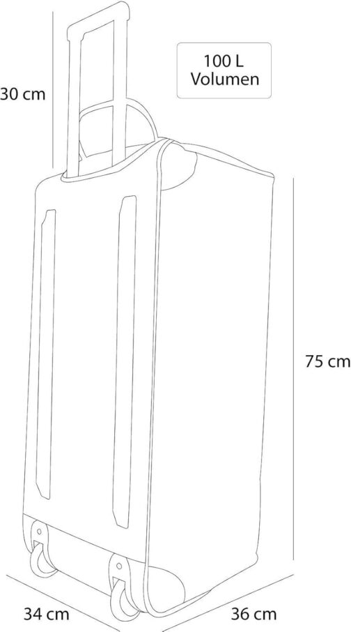normani Sturdy Travel Trolley Big Size XL 80-150 Litres with 2 Wheels - Robust and Water-Repellent - Lightweight Travel Trolley XL Bag Various Sizes Colour Pally Parrots / 100 Litres – Bild 7