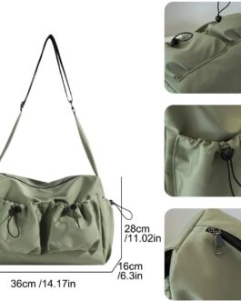iCozzier Canvas Damen Handtasche, Hobo Schultertasche, Große Umhängetasche für Reisen und Arbeit