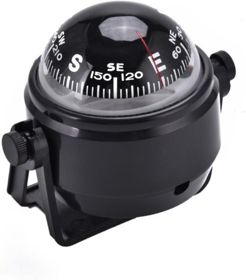 Digital Marine Compass High Precision Pivoting Night Vision Ball Compass Electronic Adjustable Navigation Compass with Holder for Marine Boots, Car, Motorcycle – Bild 9