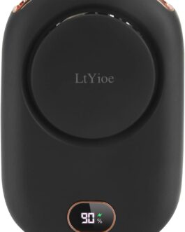 LtYioe USB Fan, Hand Fan, Small with Cable, Portable Mini Fan, Low Noise for Rechargeable Battery and 3-Speed with LED Indicator for Travel, Home, Office, Black