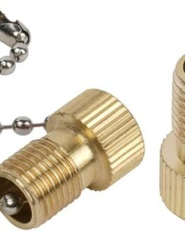 Flintronic Brass Adapter, Pack of 3 Bicycle Valve Adapters Made of Brass, Bicycle Car Valve Adapter, Valve Adapter Bicycle Car Valve with Sealing Ring