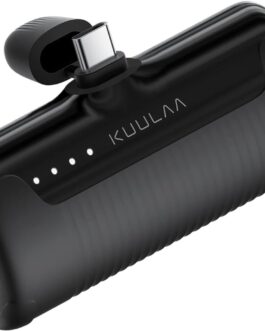 Kuulaa Power Bank USB C 4500 mAh, Mini External Battery, Fast Charging USB C Power Bank without Cable, Small But Strong Mobile Phone Portable Chargers Compatible with Samsung, Huawei, USB C Mobile