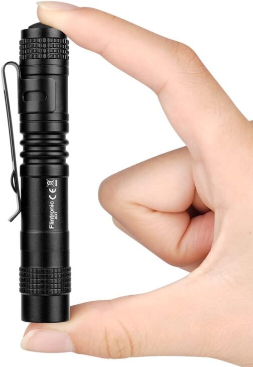 Flintronic LED Mini Torch - 200 Lumens Pen Light, Waterproof Pen Light for Camping, Hiking, Household, 1 x AAA Batteries (Not Included) – Bild 2