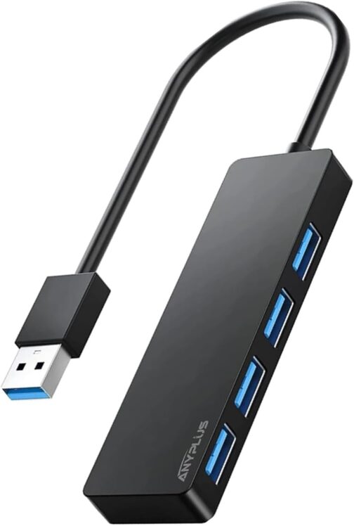 ANYPLUS USB Hub 3.0, 4 Port USB Hubs, Portable USB Splitter Mini USB Splitter for Desktop, Laptop, Xbox, Flash Drive, HDD, Console, Printer, PC, Keyboards, HP, Dell
