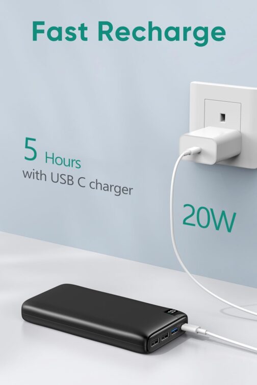 A ADDTOP Powerbank 26800 mAh, External Battery with 22.5 W Power Delivery, Portable Charger with 4 Ports Compatible with Smartphone, Tablets and More – Bild 5