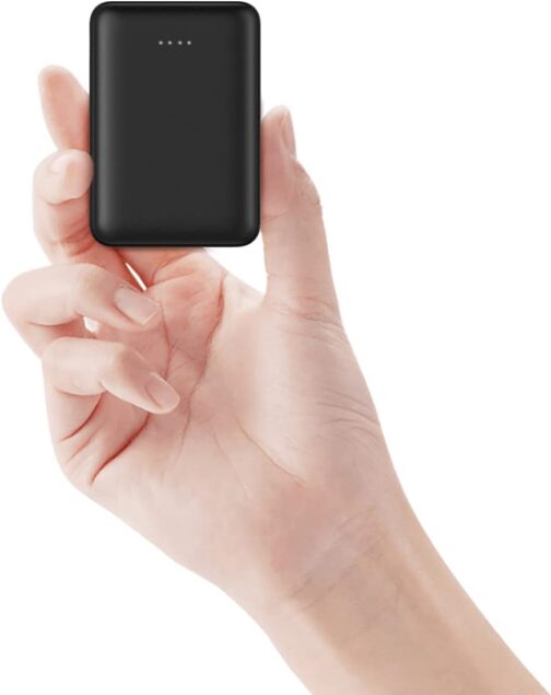 Mini Power Bank 10000mAh Ultra Compact 2 USB Ports 2.4A Fast Charge Backup Battery Portable Charger Universal for iPhone iPad Huawei All Smartphones
