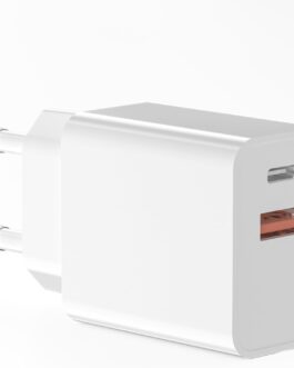 USB C Charger, 20 W 2 Port USB C Adapter with USB-C and USB-A Fast Charger Travel USB C Charger PD3.0 Charger Compatible with iPhone 16/16 Pro/16 Pro Max/16 Plus/15/14/13/SE/Pro/iPad White
