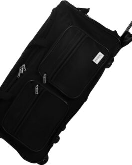Deuba Travel Bag, XXL Trolley Function Sports Bag, Travel Trolley Luggage Bag, Navy Blue, Sizes 85–160 Litres, XL XXL, Choice of Colours, Black