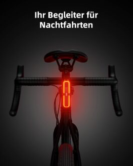 OnMeto Bicycle Rear Light, LED Rear Light Bicycle USB Type-C Rechargeable Bicycle Light Rear Light Ebike IPX5 Waterproof for Road Bike, MTB, E-Bike