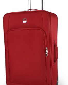 SIGN Fabric Suitcase Trolley, Travel Suitcase, Inline Wheels (Hand Luggage, Medium, Large, Very Large), red