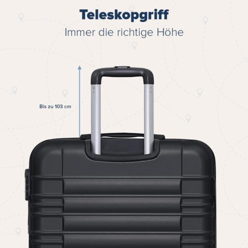 TRVLMORE Suitcases & Trolleys - Hand Luggage Suitcase - Travel Suitcase with Wheels - Hand Luggage Trolley 55 x 40 x 20, Hard Case Small, Suitcase Hand Luggage 55 x 40 x 20 Lightweight, Trolley Hand – Bild 5
