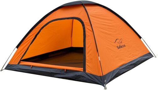 SAFACUS Campingzelt für 3-4 Personen, leicht, stabil, wasserdicht 4 Mann Kuppelzelt - Ventilationssystem, Moskitoschutz