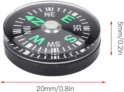 DEWIN Pocket Compass, Pack of 12, 20 mm Mini Pocket Oil Compass for Hiking, Camping, Outdoor Activities, Accessories – Bild 2