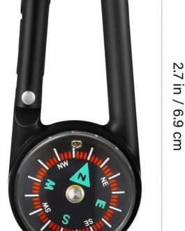 STOBOK Pack of 24 Compass Key Chains Colourful Carabiner Compass Plastic Compass Clips Pocket Compass Belt Clips for Outdoor Camping Party Toy