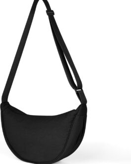Aucuu Women’s Half Moon Crossbody Shoulder Bag, Crossbody Bag, Women’s Small Shoulder Bag with Adjustable Shoulder Strap, Hobo Halfmoon Bag, Plain Messenger Bag for Women Travel