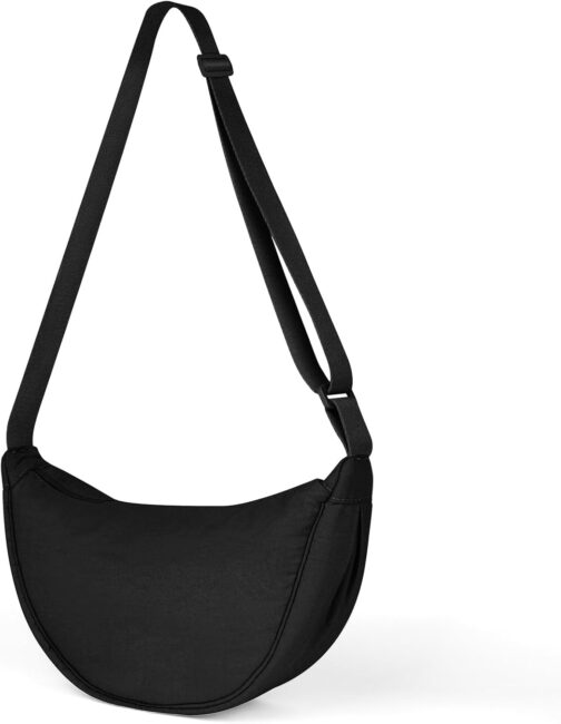Aucuu Women's Half Moon Crossbody Shoulder Bag, Crossbody Bag, Women's Small Shoulder Bag with Adjustable Shoulder Strap, Hobo Halfmoon Bag, Plain Messenger Bag for Women Travel