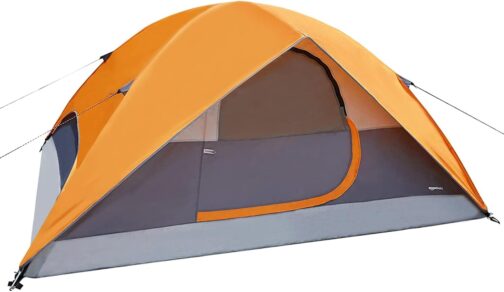 Amazon Basics Camping Dome Tent with Rain Cover and Carry Bag, Waterproof 3 Season Tent, Easy to Assemble, 4/8 People