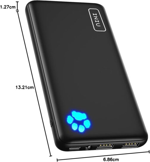NIU Power Bank, Ultra-Thin USB C 10000 mAh External Battery, Three 3A Outputs Mobile Phone Power Bank with Torch for iPhone, Samsung, Galaxy, Huawei, Oneplus, Xiaomi, Google, iPad, Airpods, Android and More – Bild 11