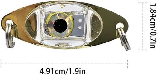 Fishing Lure Light, Pack of 5 LED Deep Drop Fishing Light, Eye Shape, Glow Once You Go Water, Underwater Fishing Bait Lamp for Boat, Sea, Ice Fishing – Bild 4