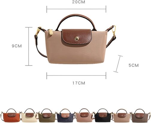 eganten Ladies Color Block Mini Satchel Square Handbag Solid Color with Adjustable Strap Shoulder Bag – Bild 5