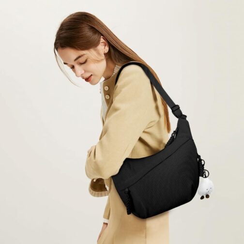 Aucuu Crossbody Bag Women's Shoulder Bag, Crescent Moon Crossbody Bag, Cord Bag, Casual Shoulder Bag, Hobo Halfmoon Bag with Adjustable Shoulder Strap, Bum Bag Women for Work, Travel, Everyday Use – Bild 6