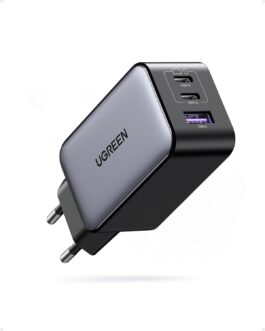 UGREEN 65 W USB C 3-Port Charger, USB C Power Adapter, PD Charger, Supports PPS GaN II, 20 W, Compatible with MacBook Pro, MacBook Air, iPhone 13 Pro, iPhone 12, iPad Pro, Dell XPS, Galaxy S22, S21