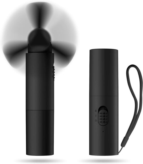 Kukiwhy Handheld Fan, Portable Mini Fan, Small Fan, Rechargeable USB Fan, Battery, Rechargeable, Foldable Hand Fans for Travel, Office, Home, Outdoor, Gifts for Women and Men