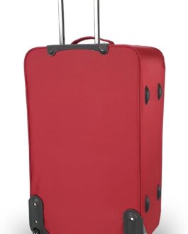 SIGN Fabric Suitcase Trolley, Travel Suitcase, Inline Wheels (Hand Luggage, Medium, Large, Very Large), red