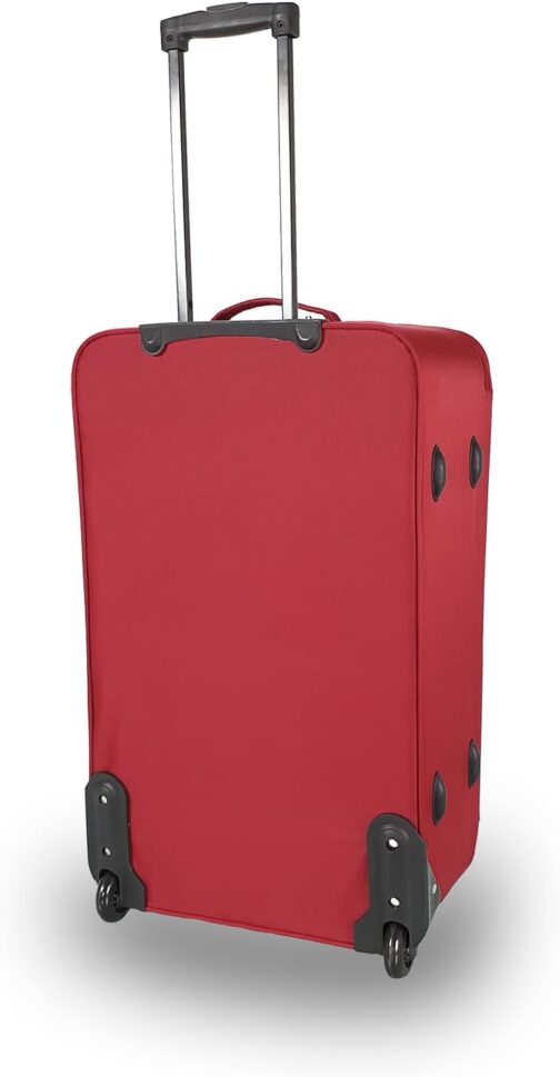 SIGN Fabric Suitcase Trolley, Travel Suitcase, Inline Wheels (Hand Luggage, Medium, Large, Very Large), red – Bild 2