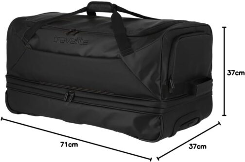 travelite Trolley Travel Bag with Wheels Made of Water Resistant Material, black, Wheeled travel bag made of water-repellent material – Bild 8