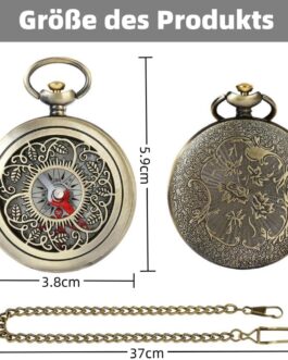 JUXINE Outdoor Compass with Metal Chains, Compass Hiking, Waterproof Brass Camping Tool Metal Pocket Children’s Compass, Durable, Shockproof, Waterproof, Hollow Brass for Outdoor Navigation