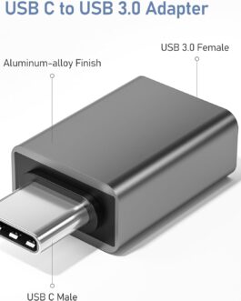 Basesailor USB C to USB Adapter Pack of 3, Thunderbolt 4 5 USBC Male to USB Female OTG Adapter, Type A Stick Converter Accessory for Apple MacBook Pro Air, iPhone 16 16e 15 Max, iPad, Samsung Galaxy