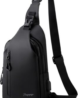 Pangogogo Wasserfest Crossbody Bag Herren|Leichte Kratzfeste Umhängetasche Herren Klein|Multi-Compartment Männerhandtasche für Radfahren, Wandern und Kurztrips