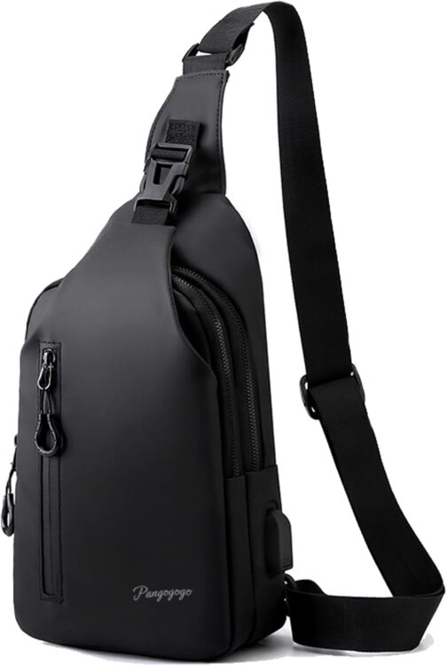 Pangogogo Wasserfest Crossbody Bag Herren|Leichte Kratzfeste Umhängetasche Herren Klein|Multi-Compartment Männerhandtasche für Radfahren, Wandern und Kurztrips