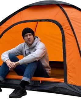SAFACUS Campingzelt für 3-4 Personen, leicht, stabil, wasserdicht 4 Mann Kuppelzelt – Ventilationssystem, Moskitoschutz